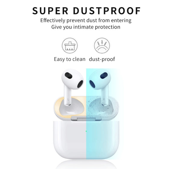 2 PCS Headphone Inner Cover Sticker Dustproof Protective Film For Airpods 3(Rose Gold)