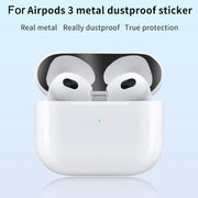 2 PCS Headphone Inner Cover Sticker Dustproof Protective Film For Airpods 3(Rose Gold)