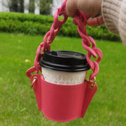 Phone Case Plastic Bracelet DIY Bag Carry Strap Cup Sleeve(Ginger Yellow)