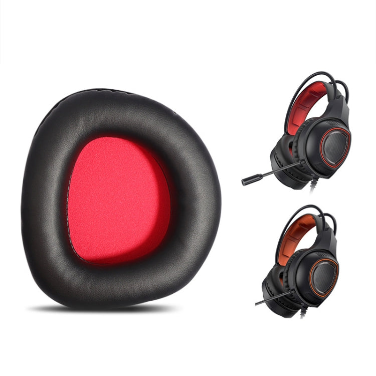 2 PCS Slow Rebound Sponge Headphone Cover Cushion For DAREU EH712/EH715(Black Red Net) - Earmuff & Pad by PMC TechLife | Online Shopping South Africa | PMC TechLife