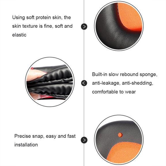 2 PCS Slow Rebound Sponge Headphone Cover Cushion For DAREU EH712/EH715(Black Orange Net)