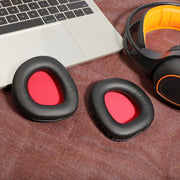 2 PCS Slow Rebound Sponge Headphone Cover Cushion For DAREU EH712/EH715(Black Red Net)