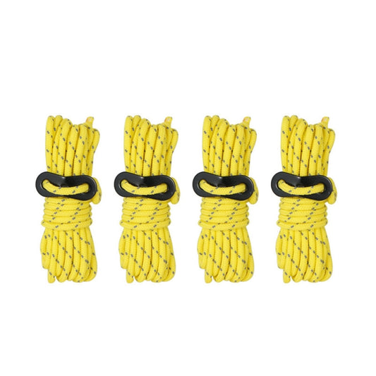 4 PCS / Set CLS Outdoor Camp Reflective Wind-Proof Camping Support Rod(Yellow) - Tents & Accessories by CLS | Online Shopping South Africa | PMC Jewellery | Buy Now Pay Later Mobicred