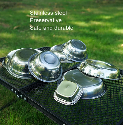 22 PCS / Set CLS Portable Stainless Steel Dinner Plate Outdoor Camping Cutlery - free shipping - PMC Jewellery - Order now!