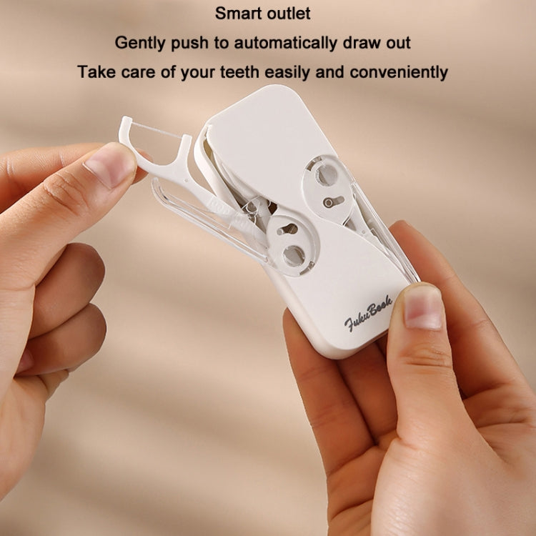 FukuBook Portable Mini Automatic Opening and Closing Floss Storage Box with Floss(Pink) - Oral Irrigators by FukuBook | Online Shopping South Africa | PMC TechLife | Buy Now Pay Later Mobicred