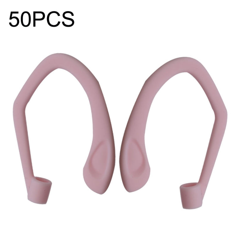 50PCS EG40 For Apple Airpods Pro Sports Wireless Bluetooth Earphone Silicone Non-slip Ear Hook(Pink) - Anti-lost & Holder by PMC TechLife | Online Shopping South Africa | PMC TechLife