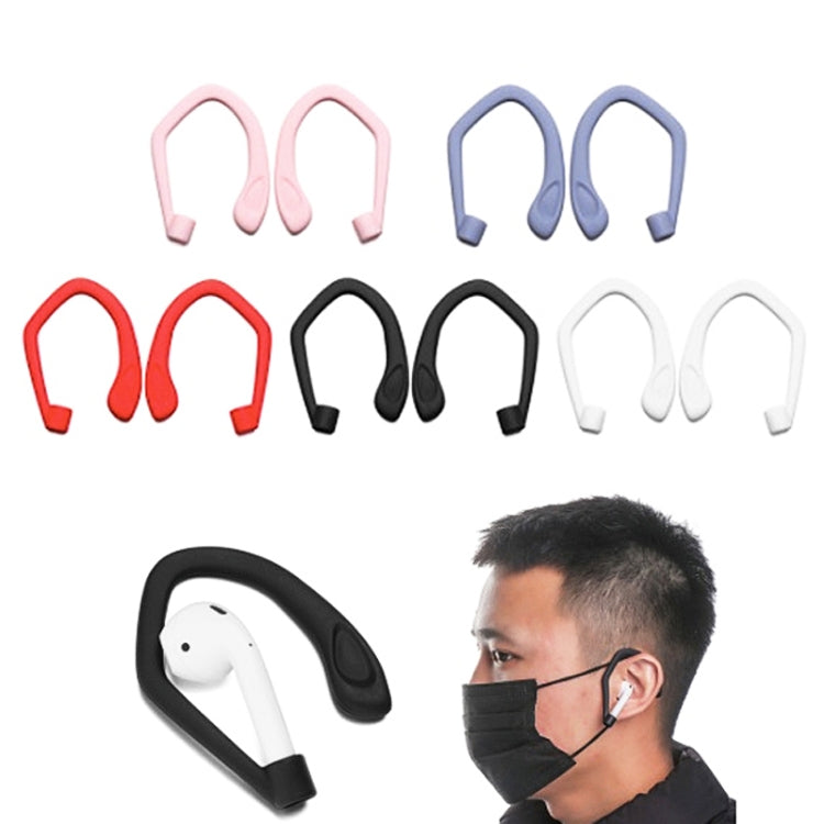 50PCS EG40 For Apple Airpods Pro Sports Wireless Bluetooth Earphone Silicone Non-slip Ear Hook(Red)