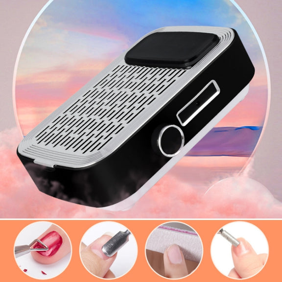 80W Wireless Rechargeable Nail Vacuum Cleaner, Specification: US Plug (White)