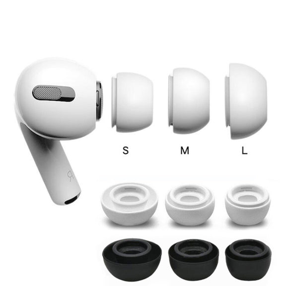 4 Sets / 12pcs In-Ear Headphones Silicone Earphone Earbud Case For AirPods  Pro / Pro 2(White)