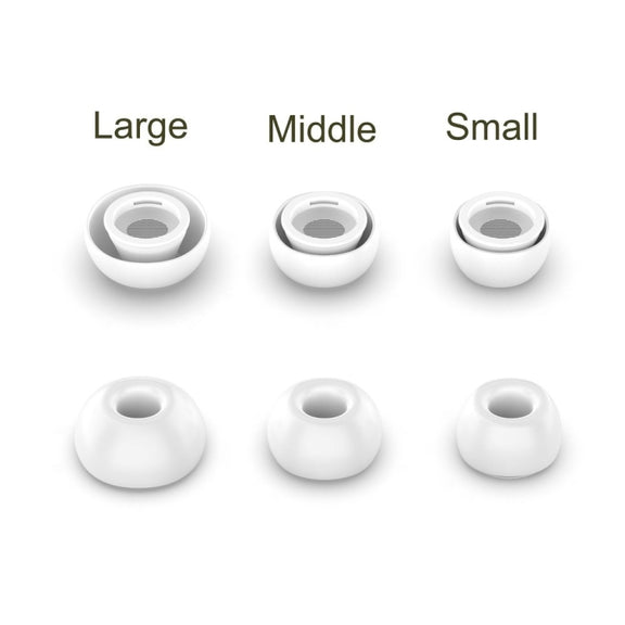 4 Sets / 12pcs In-Ear Headphones Silicone Earphone Earbud Case For AirPods Pro / Pro 2(Black)