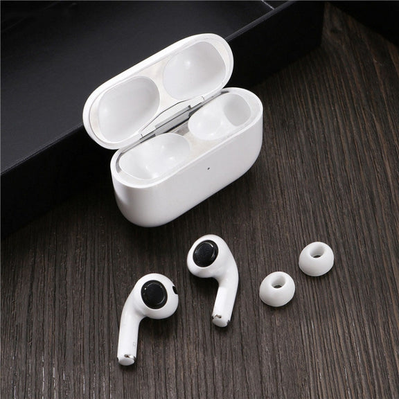 4 Sets / 12pcs In-Ear Headphones Silicone Earphone Earbud Case For AirPods Pro / Pro 2(Black)