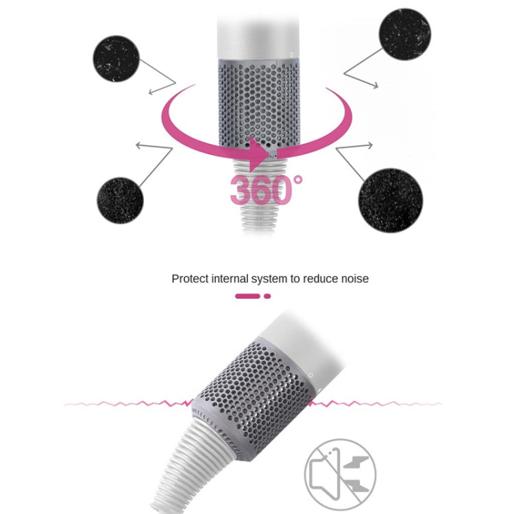 2 PCS Outer Cover Dust Filter for Dyson Hair Dryer HD01/HD03/HD08(Silver)