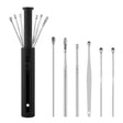 2 Packs Push-Pull Cylinder Storage Ear Scoop Set, Specification: 6 PCS/Set Black - Ear Care Tools by PMC TechLife | Online Shopping South Africa | PMC TechLife