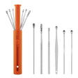 2 Packs Push-Pull Cylinder Storage Ear Scoop Set, Specification: 6 PCS/Set Orange - Ear Care Tools by PMC TechLife | Online Shopping South Africa | PMC TechLife | Buy Now Pay Later Mobicred