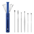 2 Packs Push-Pull Cylinder Storage Ear Scoop Set, Specification: 6 PCS/Set Blue - Ear Care Tools by PMC TechLife | Online Shopping South Africa | PMC TechLife | Buy Now Pay Later Mobicred