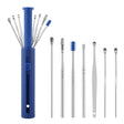 2 Packs Push-Pull Cylinder Storage Ear Scoop Set, Specification: 7 PCS/Set Blue - Ear Care Tools by PMC TechLife | Online Shopping South Africa | PMC TechLife | Buy Now Pay Later Mobicred