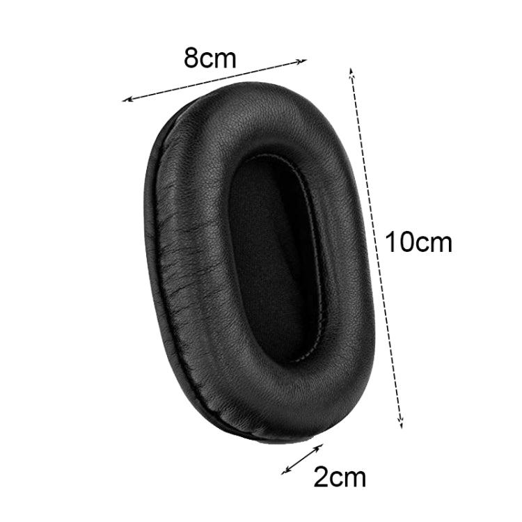 2 PCS Headset Sponge Earmuffs For SONY MDR-7506 / V6 / 900ST, Color: Black Stitching