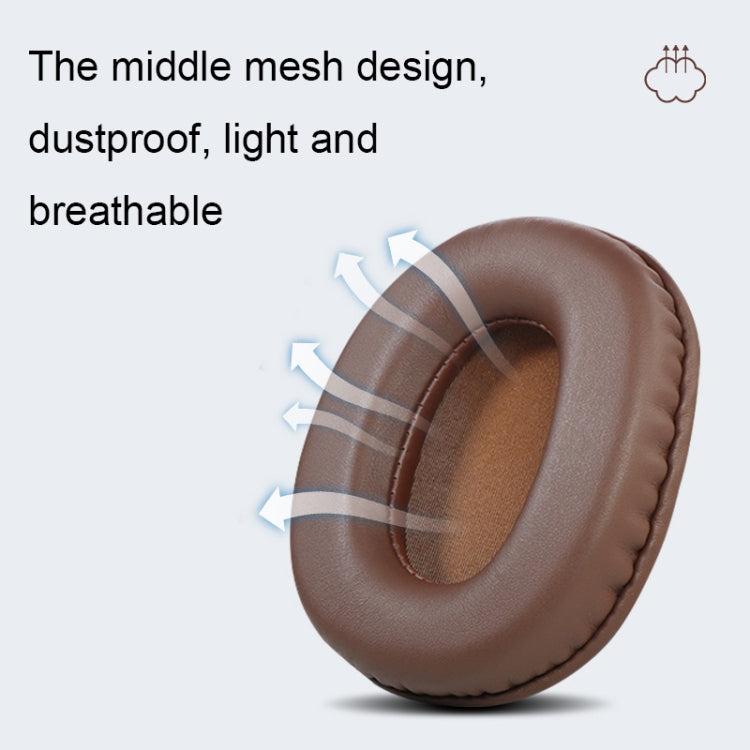 2 PCS Headset Sponge Earmuffs For SONY MDR-7506 / V6 / 900ST, Color: Brown Bright - Earmuff & Pad by PMC TechLife | Online Shopping South Africa | PMC TechLife