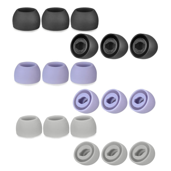 6 PCS Silicone Earplugs For TWS Samsung Galaxy Buds Pro( Large Gray)