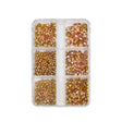 2 Sets Nail Art 6 Grid Pointed Bottom Diamond Nail Jewelry, Specification: 03 Champagne - Nail Stickers by PMC TechLife | Online Shopping South Africa | PMC TechLife | Buy Now Pay Later Mobicred
