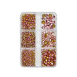 2 Sets Nail Art 6 Grid Pointed Bottom Diamond Nail Jewelry, Specification: 06 Light Pink - Nail Stickers by PMC TechLife | Online Shopping South Africa | PMC TechLife | Buy Now Pay Later Mobicred