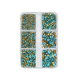 2 Sets Nail Art 6 Grid Pointed Bottom Diamond Nail Jewelry, Specification: 08 Lake Blue - Nail Stickers by PMC TechLife | Online Shopping South Africa | PMC TechLife | Buy Now Pay Later Mobicred