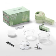 4 In 1 Handheld Electric Vegetable Cutter Set Garlic Mud Masher Garlic Chopper