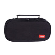 Large Capacity Multi-layer Portable Stationery Bag Canvas Pen Bag(Black)