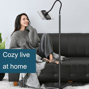135cm Mobile Phone Tablet Live Broadcast Bedside Lifting Bracket Floor Model (Black)