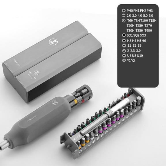 GREENER Screw Knife Set Disassembling Maintenance Tool, Series: 40 In 1 Double Aluminum Barrel