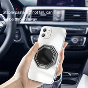 Metal Ring Buckle Live Rotating Magnetic Suction Car Desktop Tablet Folding Phone Bracket(Silver)