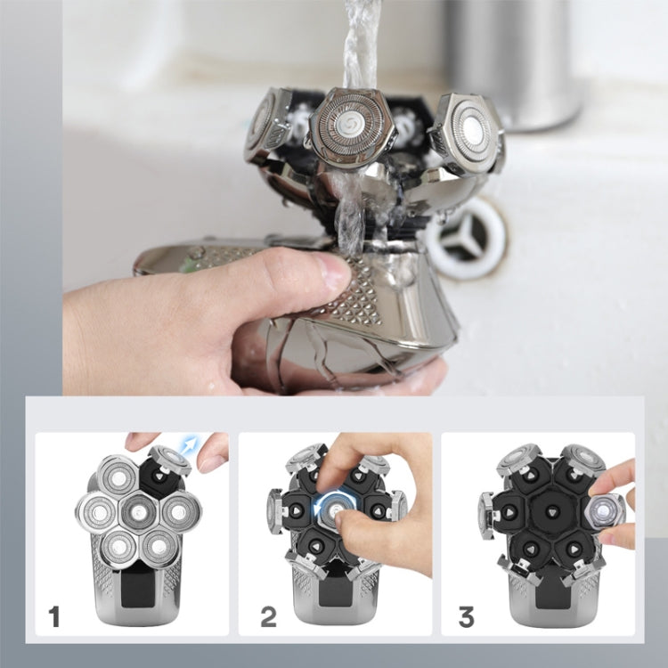 Shaver Replaceable Washable Double Ring Knife Mesh Floating Head 6 Knife Net
