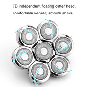 Shaver Replaceable Washable Double Ring Knife Mesh Floating Head 7 Knife Net