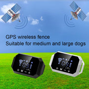 Dog Trainer Electronic Fence Smart GPS Wireless Bark Stop(White)