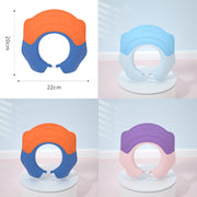 3PCS Shampoo Earmuffs Silicon Infant Wash Bath Cap Child Washing Hat(Orange)