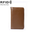 1659 RFID Anti-magnetic Anti-theft Passport Bag Document Bag Wallet(Brown) - free shipping - PMC TechLife - Order now!