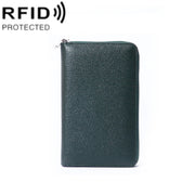1659 RFID Anti-magnetic Anti-theft Passport Bag Document Bag Wallet(Green)