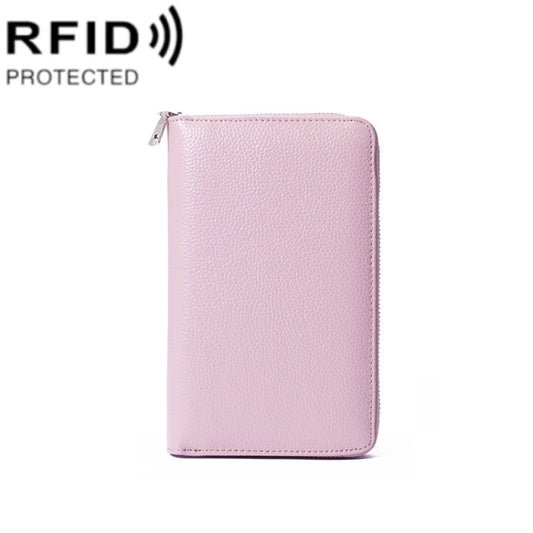1659 RFID Anti-magnetic Anti-theft Passport Bag Document Bag Wallet(Lotus) - free shipping - PMC Jewellery - Order now!