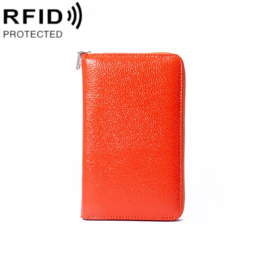 1659 RFID Anti-magnetic Anti-theft Passport Bag Document Bag Wallet(Orange) - free shipping - PMC Jewellery - Order now!