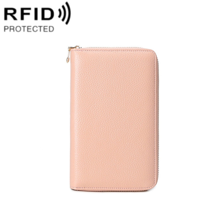 1659 RFID Anti-magnetic Anti-theft Passport Bag Document Bag Wallet(Baby Pink) - free shipping - PMC Jewellery - Order now!
