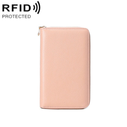 1659 RFID Anti-magnetic Anti-theft Passport Bag Document Bag Wallet(Baby Pink) - free shipping - PMC Jewellery - Order now!