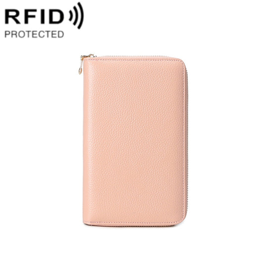 1659 RFID Anti-magnetic Anti-theft Passport Bag Document Bag Wallet(Baby Pink) - free shipping - PMC Jewellery - Order now!