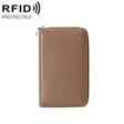 1659 RFID Anti-magnetic Anti-theft Passport Bag Document Bag Wallet(Coffee) - free shipping - PMC TechLife - Order now!