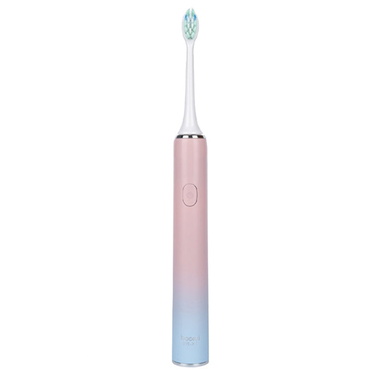 Boorui BR-X7 Smart USB Electric Adults Toothbrush Gradient Oral Hygiene Ultrasonic Toothbrush(Pink) - Toothbrushes by Boorui | Online Shopping South Africa | PMC TechLife | Buy Now Pay Later Mobicred