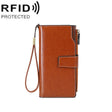 1669 RFID Anti-magnetic Anti-theft Retro Long Wallet Card Holder Document Bag(Retro Brown) - Antimagnetic RFID Package by PMC TechLife | Online Shopping South Africa | PMC TechLife | Buy Now Pay Later Mobicred