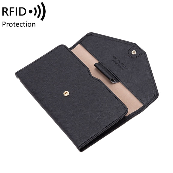 1655 RFID Anti-magnetic Anti-theft Passport Bag Document Bag Card Bag(Light Green)
