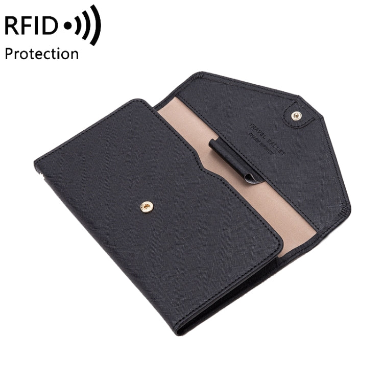 1655 RFID Anti-magnetic Anti-theft Passport Bag Document Bag Card Bag(Light Green)