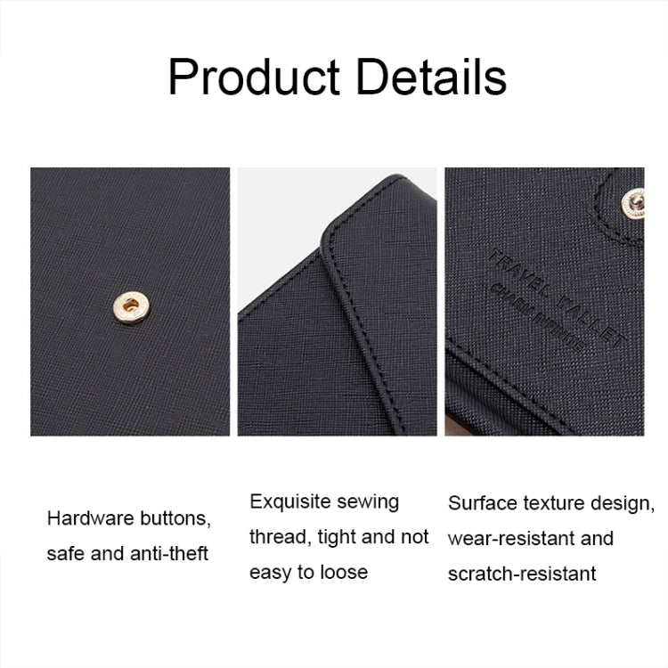 1655 RFID Anti-magnetic Anti-theft Passport Bag Document Bag Card Bag(Light Green)