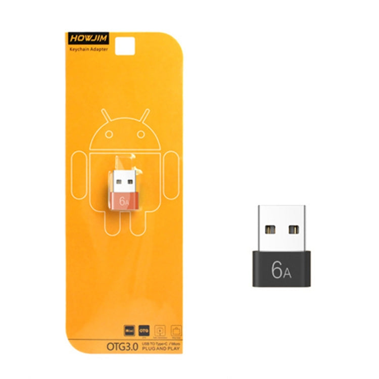 10 PCS HOWJIM HJ003 Type-C To USB3.0 Adapter Support Charging & Data Cable Transfer(Red) - Type-C Adapter by HOWJIM | Online Shopping South Africa | PMC Jewellery | Buy Now Pay Later Mobicred