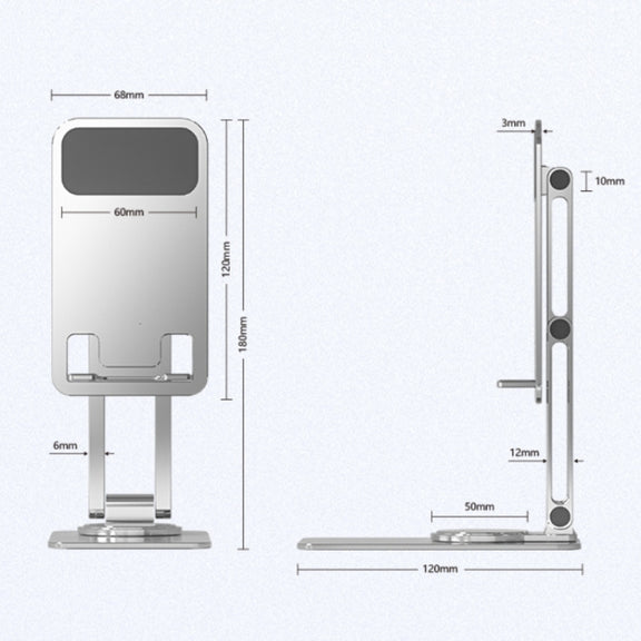 Portable Mobile Phone Tablet Desktop Stand, Color: K5 Silver